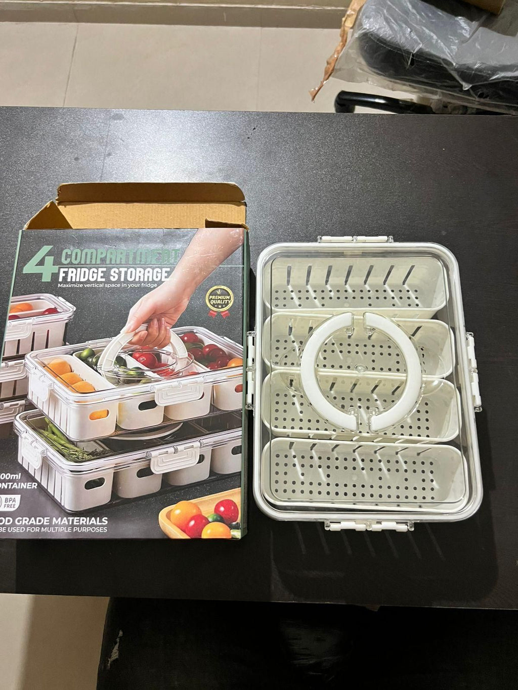 4 Compartment Fridge Storage